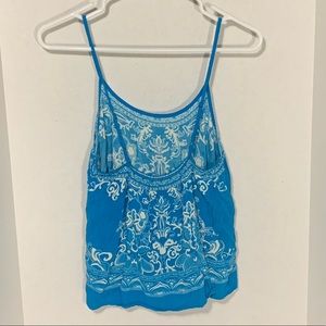 Women’s blue bandanna crop top!